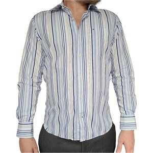 TOMMY HILFIGER Blue & White Stripe Shirt S